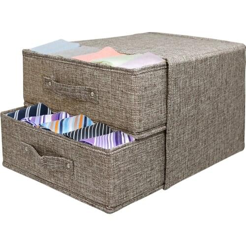 Fabric Drawer Storage Unit Tower Organiser Storage Box for Clothes,Bras, Underwear, Socks, Neck Ties, Scarves