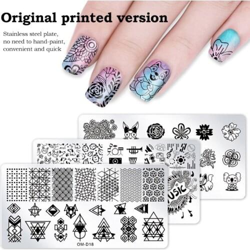 Nail Stamping Plates Nail Polish Stamper Scraper Stencil Stamping Template Printing Plate Scraper Nail Art Tools