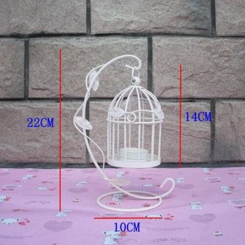 Romantic European Wedding Birdcage Wrought Iron Candlestick Lamp Lantern Dinner Decor Home