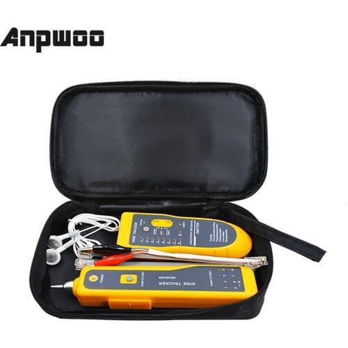 ANPWOO LAN Network Cable Tester Cat5 Cat6 RJ45 UTP STP Detector Line Finder Telephone Wire Tracker Tracer Diagnose Tone Tool Kit