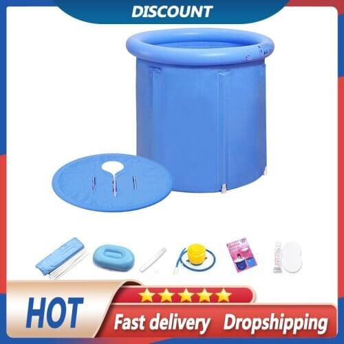 13PCS Folding Bathtub 3 Layers Waterproof Portable Bath Tub thickened Mesh Cloth for Bathroom 3Size