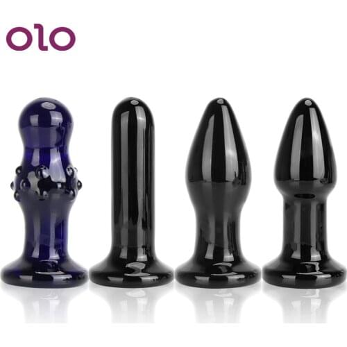 OLO Butt Massage Anal Plug Sex Tools For Couples Prostate Massager 10 Modes Vibrators Smooth Glass Sex Toys For Women Men