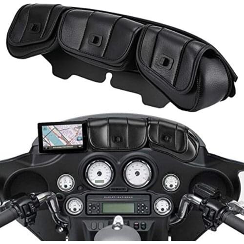 Motorcycle Windshield Bag Fairing 3 Pouch Bag for 1996-2013 Touring Electra Street Glide Road King