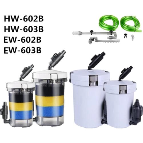 SunSun HW602B/603B LW602B/603B 220-240V Aquarium Filter Barrel Pre-filter Biochemical External Fish Tank Bucket Sponge Filter