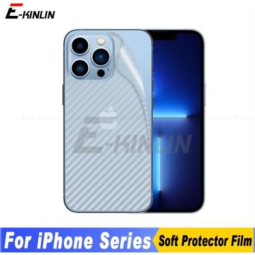 Carbon Fiber Back Cover Screen Protector For iPhone 12 mini 11 Pro XS Max XR X SE 2020 8 7 6 6S Plus 5 5S SE2 Protective Film