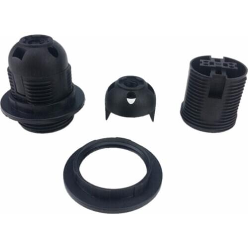 2Pcs 250V 4A E27 Lamp shade Ring for E27 Light Bulb Base Plastic Full Screw Lamp Holder Pendant Socket 2colors