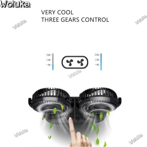 Car fan 12v24v dual head usb small fan large truck with air conditioning cooling car internal strength CD50 Q06