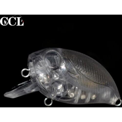 CCLTBA 15pcs/lot Unpainted Crankbait 4.5cm 7g Floating Wobblers Blank Hard Plastic Fishing Lures DIY Baits