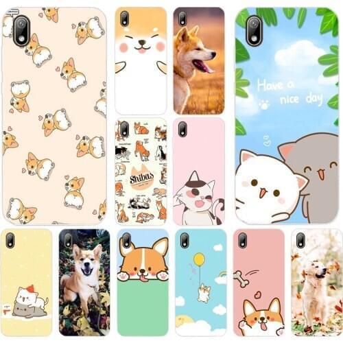 107AA Shiba Inu Dog Puppy Silicone TPU Protective Cover Phone Case On Case For Huawei Y5 Y6 Y7 Prime 2019 Case Soft