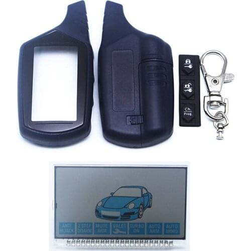 Russian version B6 lcd display+B6 Key Shell case auto alarm body casefor Starline B6 lcd remote two way car alarm system