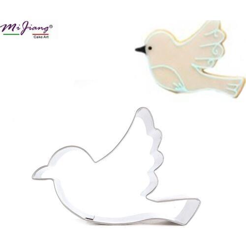 Stainless Steel Pigeon Dove Bird Cake Mould Fondant Cookie Moldes Slicer DIY Cake Decorating Tools Biscuit Cutter Mold S7046