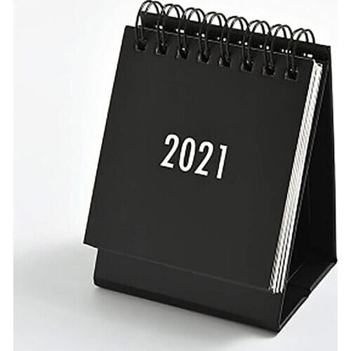 Desk Calendar 2021 Simple Solid Color Plan Book Calendars 2021 Decoration Flipped 360 Degrees Organizing Planning WXV Sa