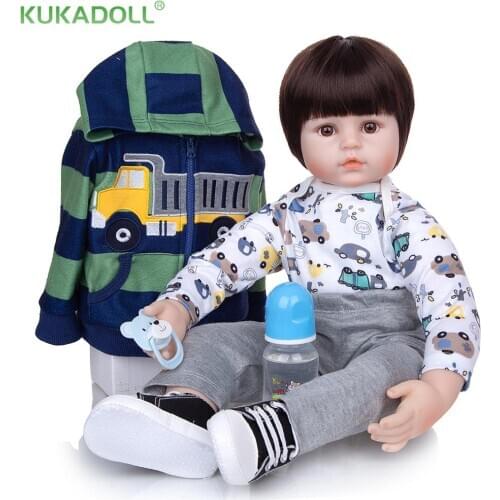 KUKADOLL Reborn Baby Doll Alive Newborn 60CM Fast Delivery Baby Toddler New Fashion Accessories Free For Kid Birthday Present
