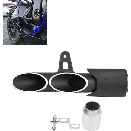 Motorcycle Stainless Steel Dual Outlet Exhaust Muffler Tail Pipe Universal Modified Motorcycle Exhaust Muffler Pipe