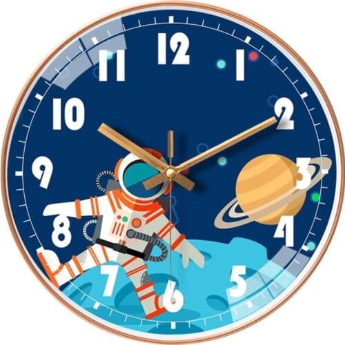 Wall Clock Home Decor Circular Clock Mirror Interstellar Universe Clock Simple art Bedroom Wall Childrens Room Mute Clock