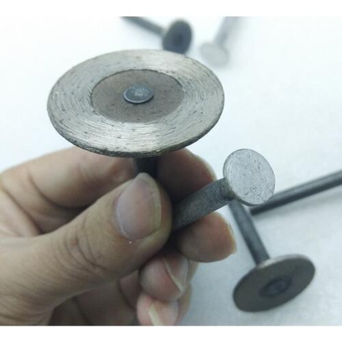 New 5pcs D40mm Sintering Diamond T Cutting Wheel Grinder Head for Stone, 6mm Shank Carving Grinding