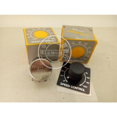 Original new 100% RV24YN 20S B20K with dial potentiometer with knob cap (SWITCH)