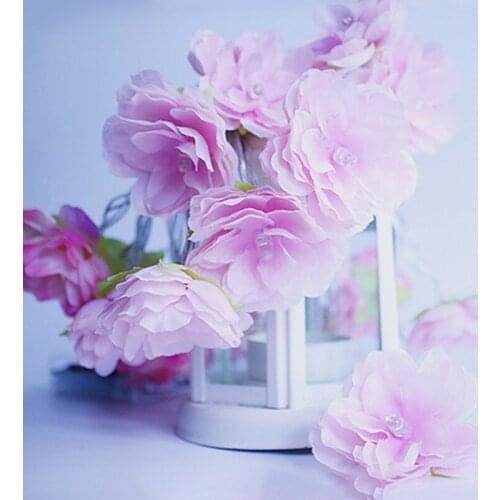 Pink Girl String Light Indoor Wedding Party Garden Battery Power DIY Creative Warm Light Tree Home Bedroom Decor Flower Garland