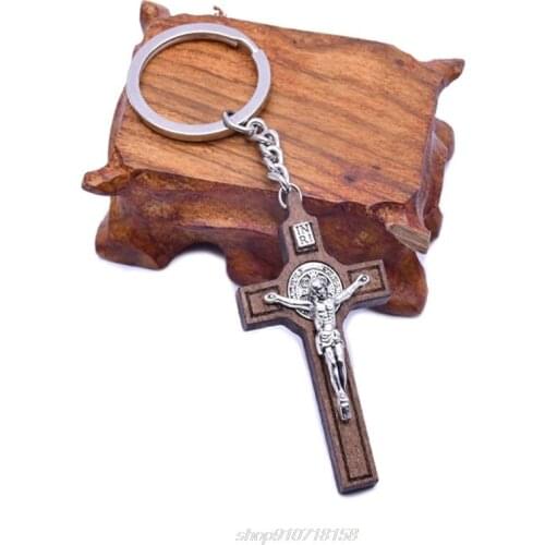 Christian Jesus Cross Keychain Religious Key Ring Jewelry Bag Pendant Car Souvenirs Gifts D24 20 Dropshipping