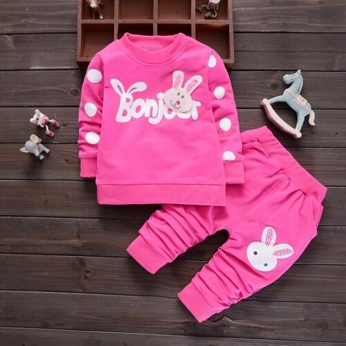 Baby Girls Clothes set Spring Autumn Girls Clothing Kids Girls Sport Suit Cartoon Sweatshirts+Pants Tracksuit Set
