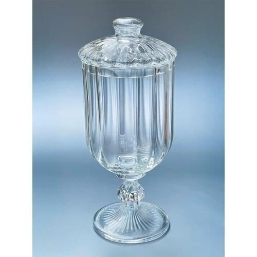 Cerci Crystal Big grevirlü Pedestal Glass Jar