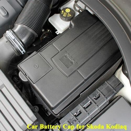 1pc Car Battery Cap Cover Positive Negative Electrode Anode Cathode Cap Cover Protector Accessories for Skoda Kodiaq 2017-2020