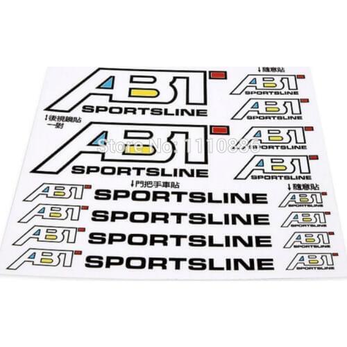 10 x Newest Car Styling ABT Decal Decoration Rear Mirror Handle Stickers for Volkswagen ABT A1 A3 A4 A5 A6 A7 TT R8 Q3 Q5 Q7