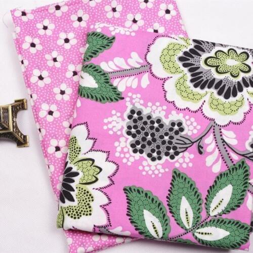 2pcs 50x150/100x150cm Pink Floral Series,Printed Cotton Fabric,Handwork Sewing Quilting Material For Patchwork Cloth supplies
