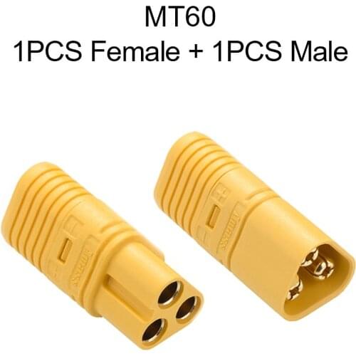 2PCS Amass MT60 Male Female Connectors Plug RC Lipo Battery Charger Parts