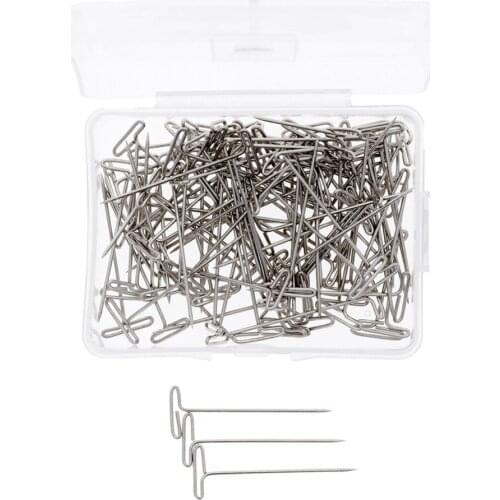 50/100/200Pcs/Pack 32mm T Pin Clips for Making Wig Hair Extension Fix On Mannequin Canvas Block Head Weaving DIY Tools #255077
