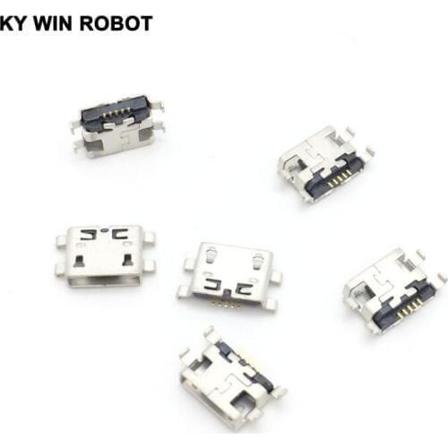 50pcs Micro USB 5pin B type Female Connector For Mobile Phone Micro USB Jack Connector 5 pin Charging Socket
