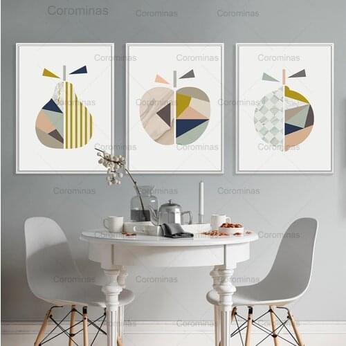 Abstract Geometry Fruit Canvas Painting Home Decor Modular Hd Prints Canvas Painting Kitchen Modern Wall Art Interior Decoration