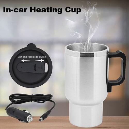Car Electric Kettle In-car Kettle Travel Thermoses Heating Water Bottle Heating Cup for Water Tea Coffee Milk Car Kettle Thermos