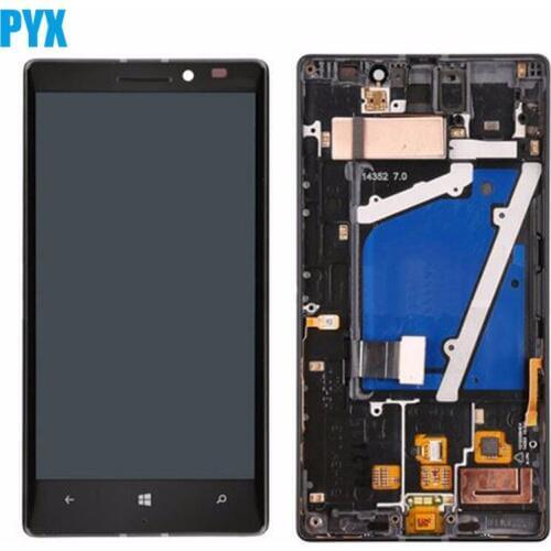 Black For Nokia Lumia 930 lcd Touch Screen Digitizer Glass Sensor + LCD Display Panel Monitor Screen Assembly With Frame