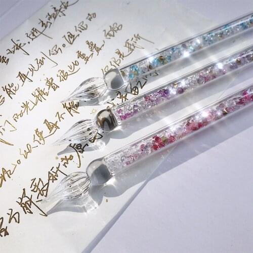 Pretty Nice Glass Dip Pen, Bling-bling Pen,writing Ink Pen
