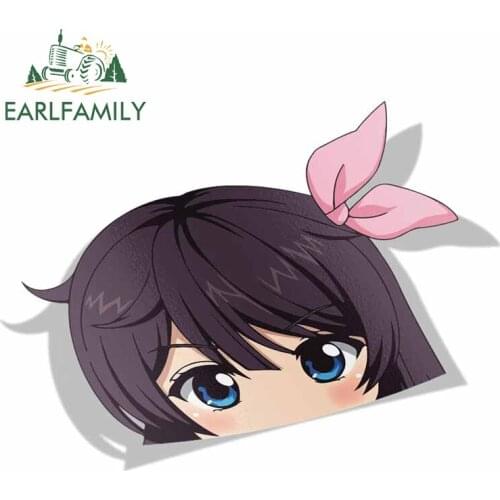 EARLFAMILY 13cm x 9.7cm Amamiya Sakura Shin Sakura Taisen Peeker Peek Anime Vinyl JDM Car Stickers Window Trunk Laptop Decal