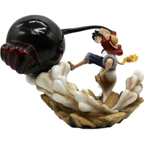 One Piece Action Figure 20th GK Monkey D Luffy Battle Ver The Battle Over The Dome 17cm Model Collection Toy Desktop Decoration