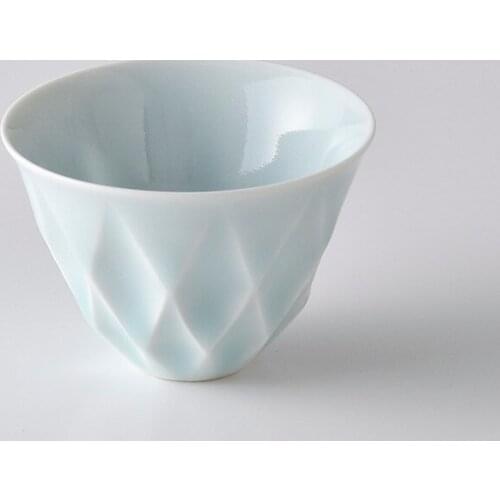 Imported from Japan field burning blue white porcelain cup glass master cup sample tea cup ceramic manual single cup