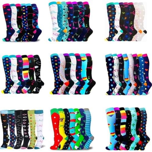 Dropship Compression Socks Varicose Veins Fitness Legging Nurses Soccer Socks 20-30 Mmhg Outdoor Running Pressure Stockings