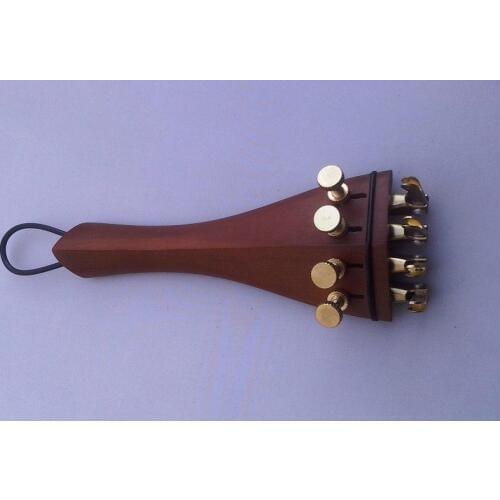 Best Violin part,1pcs natural jujube violin tailpieces 4/4 with tuners/Tail Guts