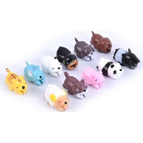 Cute Animal Shape Cable Protector Soft Silicone Anti Break Data Line Protective Cell Computers Mobile Phone Accessories