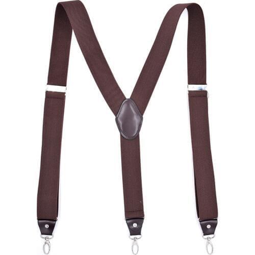 Mans Suspenders Fashion Braces Strong Hook Suspenders Trousers Suspensorio Elastic Strap 3.5*120cm CRBD3C0111-1