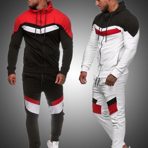 Mens Tracksuit Set 2021 Autumn Men New Fashion Sweatshirt Set Male Jogger Sportswear Suit Man Hoodies Pants Zipper Sports Suit