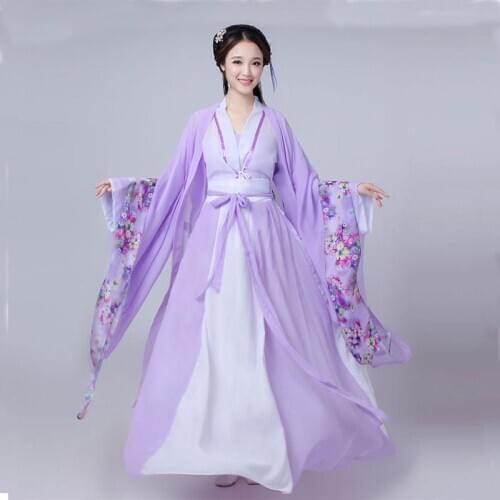 OLOMLB Chinese Retro Womens Costume Fairy Clothing Princess Hanfu Dress Stage Cosplay Lolita