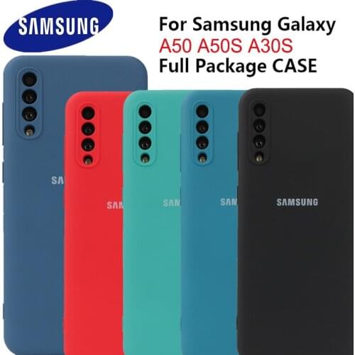 Original Samsung Galaxy A50 A50S A30S Liquid Silicone Case Soft Silky Shell Cover For Galaxy a50 2019 A505 A505F SM-A505F 6.4