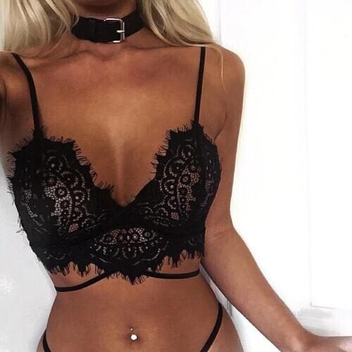 Sexy Womens Push Up Wireless Plain Sports Bra 3/4 Coverage Deep-V Modal Cotton