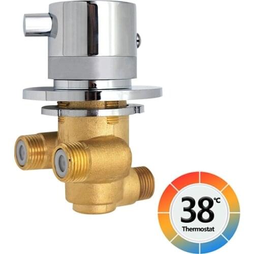 1 Way Output Thermostatic Brass Shower Faucets Wall Mounted Cold&Hot Water Mixing Valve Mixer Tap Thermostatic Shower Valve