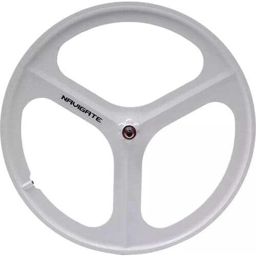 Magnesium Alloy Bike Wheel 700C Bike Rim 3 Spokes Fixie Bicycle Mag Alloy Fixed Gear Single Speed Cycling Front Rear Wheelset