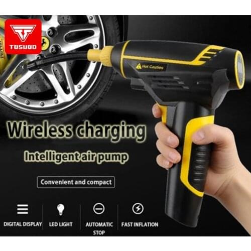 TOSUOD Electric air pump car handheld wireless intelligent portable high pressure motorcycle car bicycle pump household