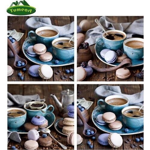 YUMEART Diamond Painting Cross Stitch Coffee Cup Handicraft Diamond Embroidery Full Sets Elegant Serise Home Decor Wall Art DIY